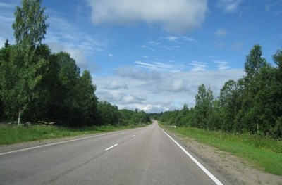 По дороге в Псков. Трасса М-9.